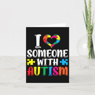 Cartão Eu Amo Alguém Com Autista Autista Autista Autistas