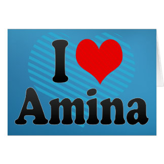 Cartão Eu amo Amina