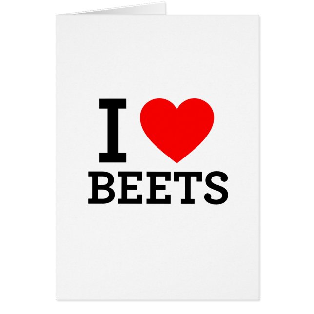 Cartão Eu Amo Beets (Frente)