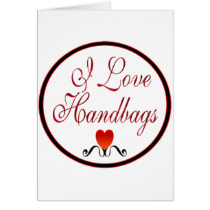 Cartão Eu amo bolsas