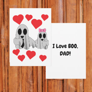 Cartão Eu amo Boo Pai da Filha Flat