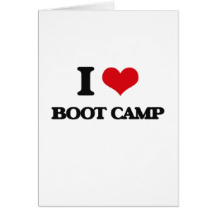 Cartão Eu amo Boot Camp