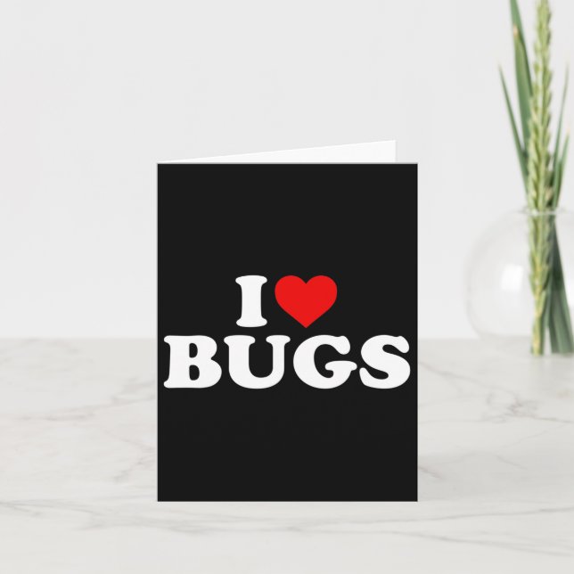 Cartão Eu Amo Bugs - Coração  (Frente)