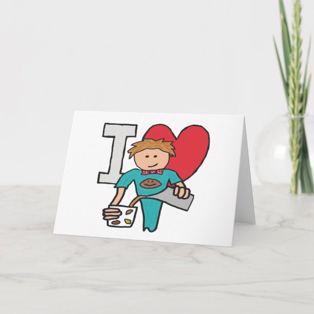 Cartão Eu Amo Café (Frente)