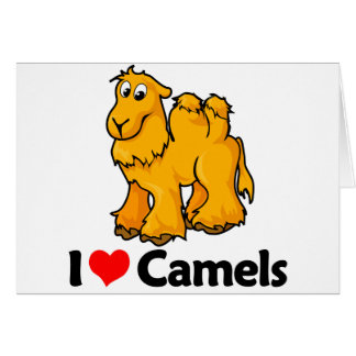 Cartão Eu amo camelos