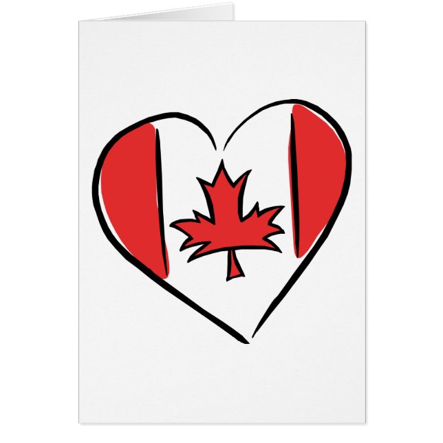 Cartão Eu amo Canadá (Frente)