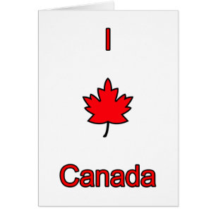 Cartão Eu amo Canadá