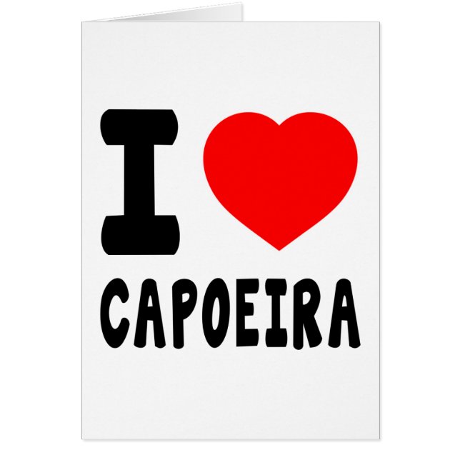 Cartão Eu amo Capoeira (Frente)