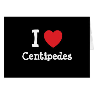 Cartão Eu amo Centipedes personalizados personalizados