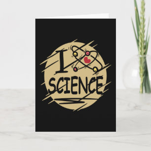Cartão Eu amo ciência
