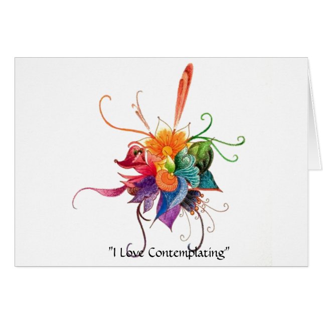 Cartão "Eu amo contemplar " (Frente Horizontal)