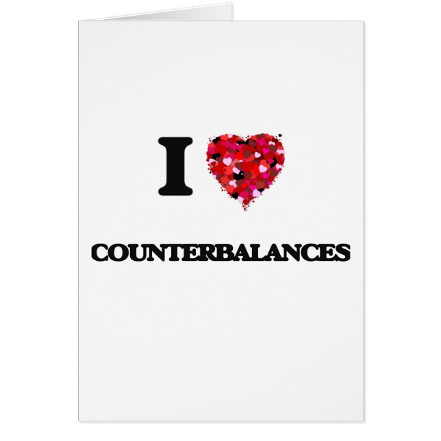 Cartão Eu amo contrapesos (Frente)