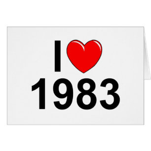 Cartão Eu amo (coração) 1983