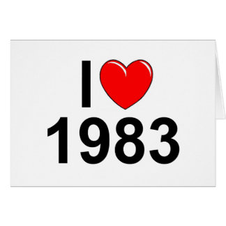 Cartão Eu amo (coração) 1983
