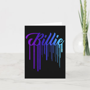 Cartão Eu Amo Coração Billie Primeiro Nome Personalizado