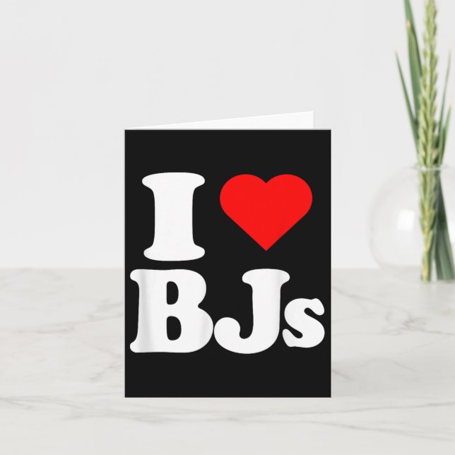 Cartão Eu Amo Coração Engraçado Bjs  (Frente)