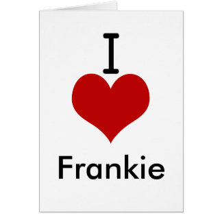 Cartão Eu amo (coração) Frankie