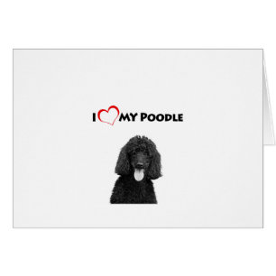 Cartão Eu Amo Coração Meu Poodle