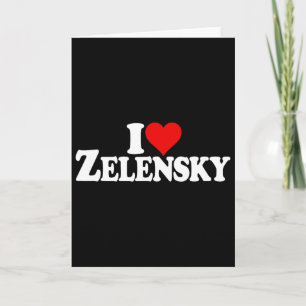 Cartão Eu Amo Coração Zelensky Volodymyr Ucrânia Ukr 2