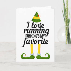 Cartão Eu Amo Correr, Correr é Minha Diversão Favorita de