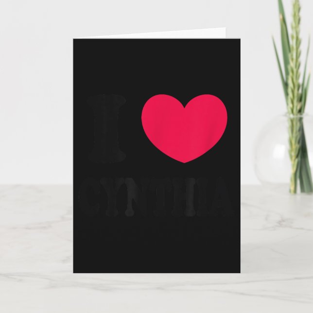 Cartão Eu amo Cynthia  (Frente)