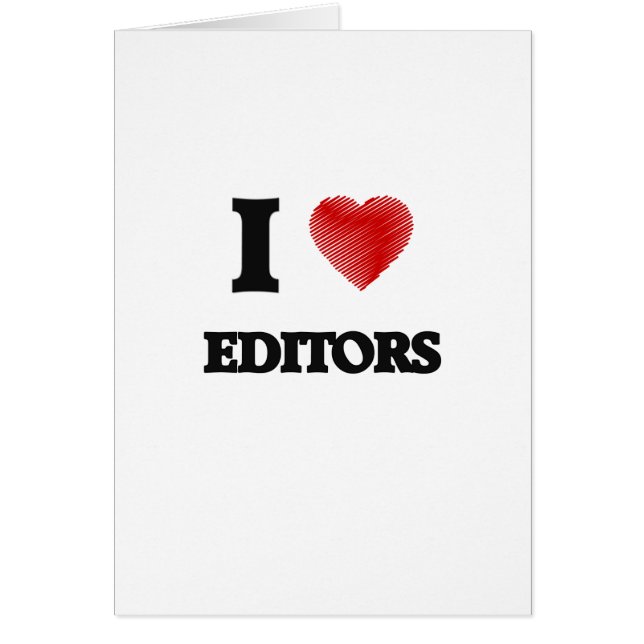 Cartão Eu amo EDITORES (Frente)