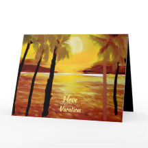 Eu Amo Férias  Por do Sol Oceano Palmeiras