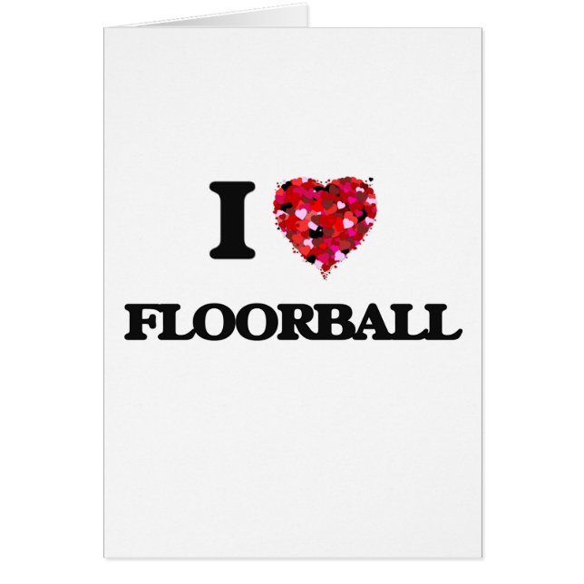 Cartão Eu amo Floorball (Frente)