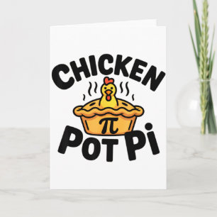 Cartão Eu Amo Frango Pot Pi Matemática Piada Comida