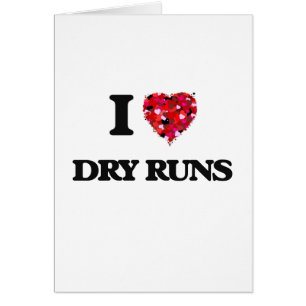Cartão Eu amo funcionamentos secos