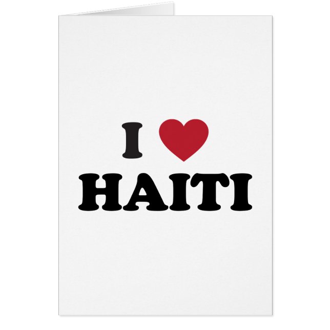 Cartão Eu amo Haiti (Frente)