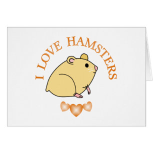 Cartão Eu amo hamster