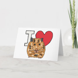 Cartão Eu Amo Hamsters
