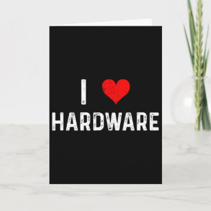 Cartão Eu Amo Hardware - Coração Pc Gamer Jogos Construir