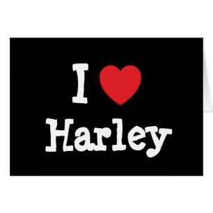 Cartão Eu amo Harley coração personalizado personalizad
