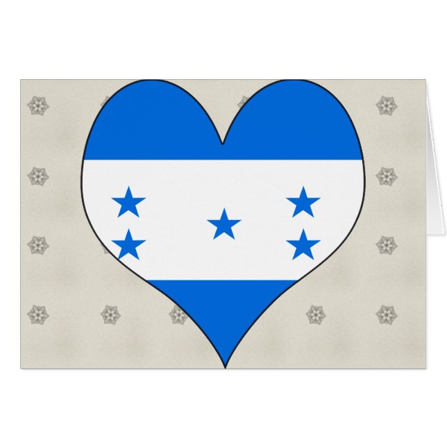 Cartão Eu amo Honduras (Frente Horizontal)