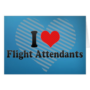 Cartão Eu amo hospedeiros de bordo