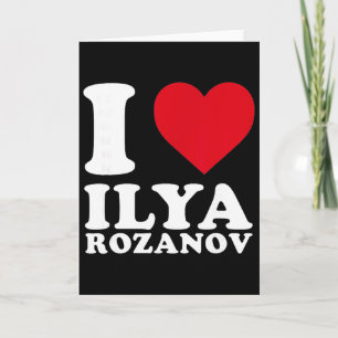 Cartão Eu Amo Ilya Rozanov Jogador de Hóquei Coração Ousa
