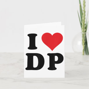 Cartão Eu Amo Iniciais Dp Eu Amo D.p. Primeiro E Último N