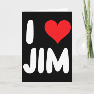 Cartão Eu Amo Jim - Coração - Nome