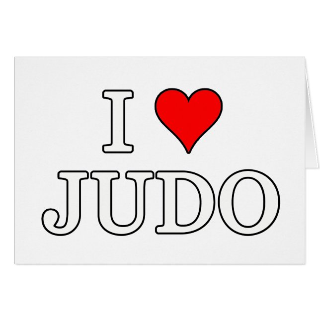 Cartão Eu Amo Judo (Frente Horizontal)