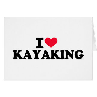 Cartão Eu amo Kayaking