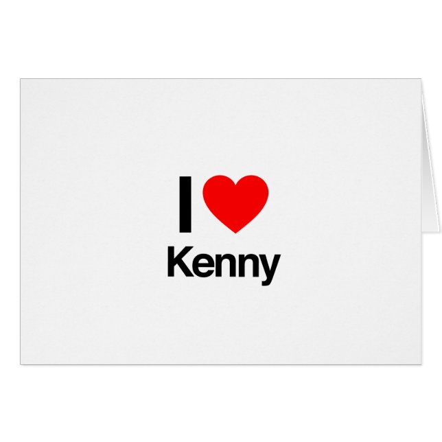 Cartão eu amo kenny (Frente Horizontal)