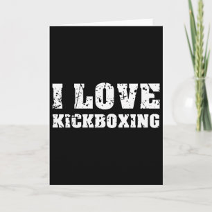 Cartão Eu Amo Kickboxing Academia Fitness Para Homens Mul