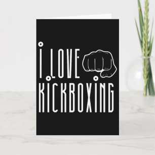 Cartão Eu Amo Kickboxing Kickbox Kick Boxing Kickboxer 