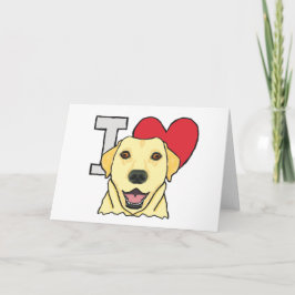 Cartão Eu Amo Labradores