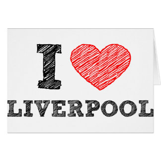 Cartão Eu amo Liverpool