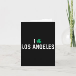 Cartão Eu Amo Los Angeles Trevo de Shamrock Dia de São Pa