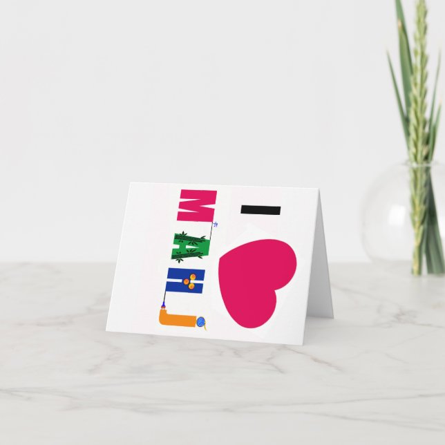 Cartão Eu Amo Mahj Notecard (Frente)