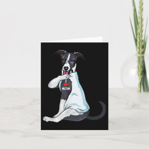 Cartão Eu Amo Mamãe Tatto Whippet Mamãe Cachorro Sobremes